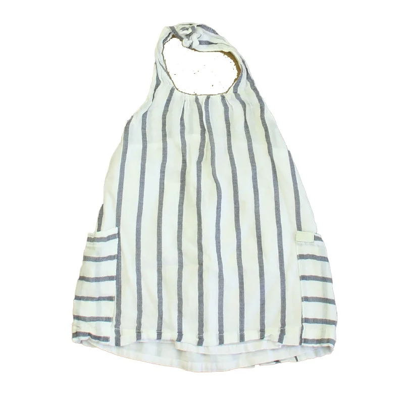 Season Finale Sale 7 for all Mankind Girls White | Blue Stripe Dress