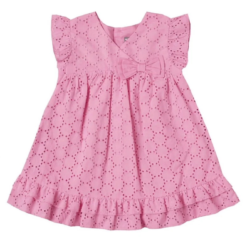 Online Only Girls' Eyelet Baby Dress In Pink