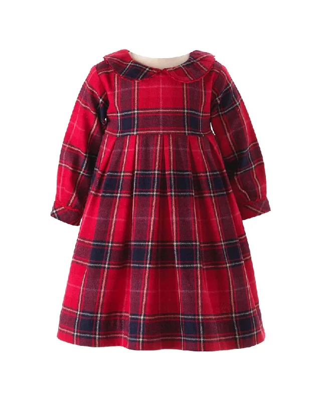 Lowest Price Rachel Riley Tartan Flannel Pleated Dress