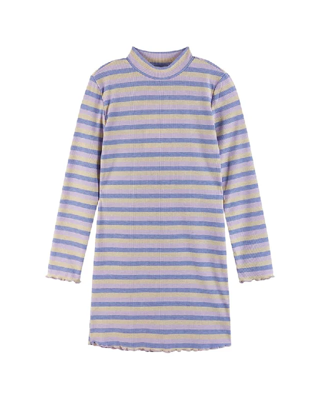 Instant Discount Andy & Evan Striped Mock Neck Dress
