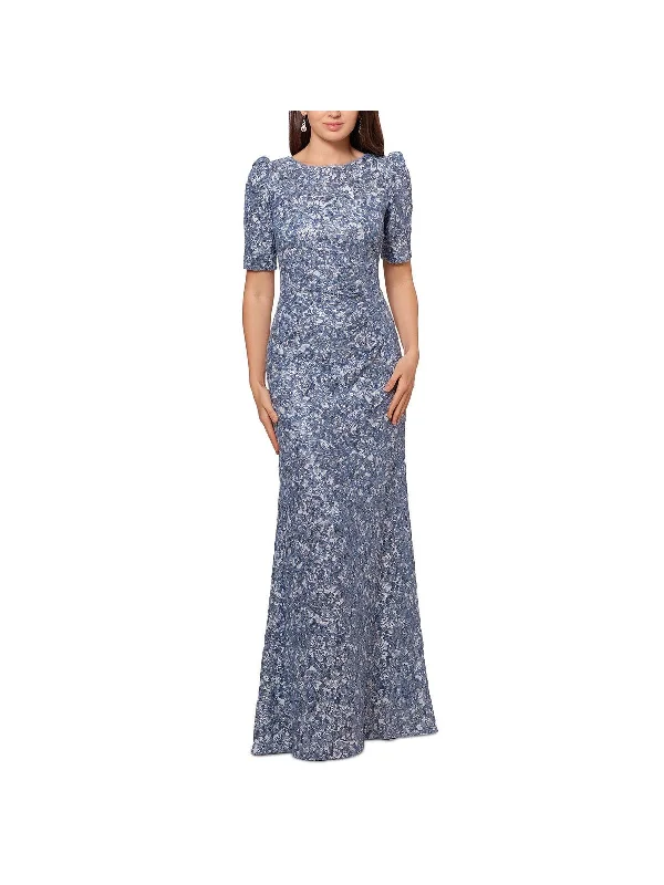Sale Event Petites Womens Sequined Maxi Evening Dress