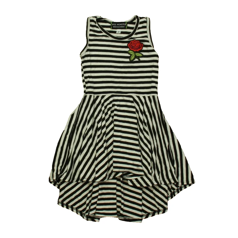 Flash Deals Wee Monster Girls Black | White Flower Dress
