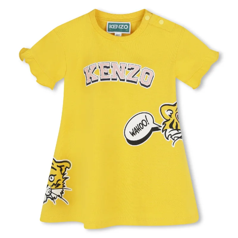 Deal of the Week Yellow Organic Cotton Tiger Dress