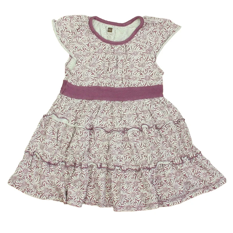 Today’s Deal Tea Girls Purple | White Dress