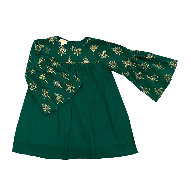Value Deals Amber Bell Sleeve Tree Dress In Forest