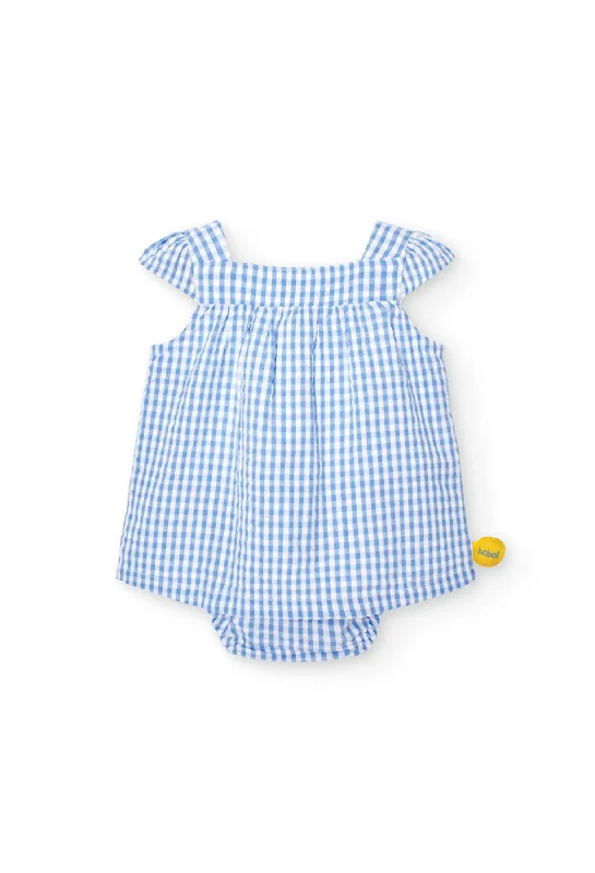 Daily Deals Girls' Poplin Dress In Ltbl Check