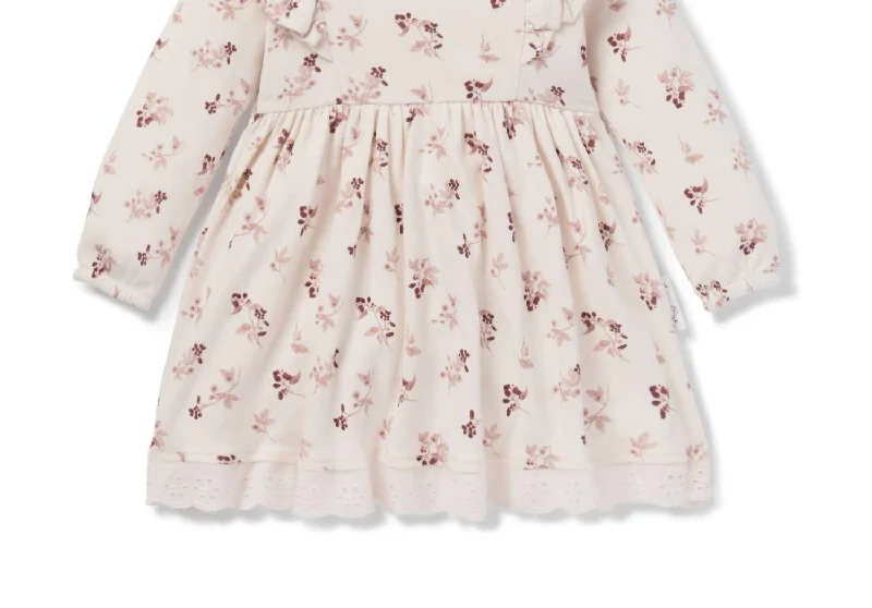 Extra Savings Girls Berry Ruffle Dress In Ivory