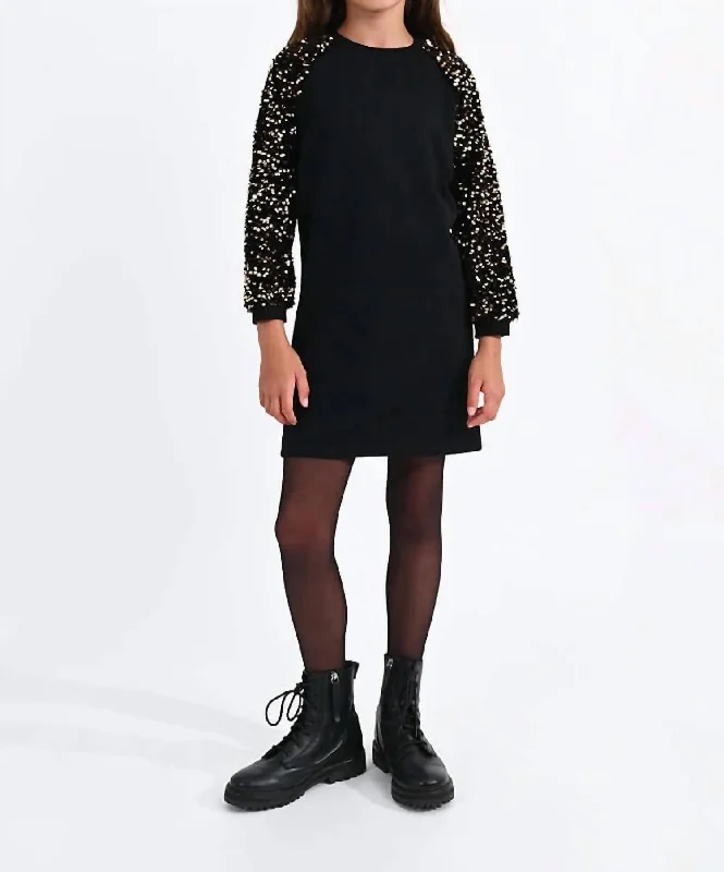 Discount Deals Girl Sequin Dress In Black