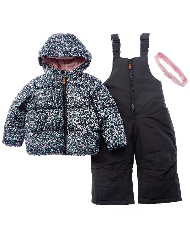 Hurry In Rothschild Kids Mini Floral Snowsuit & Headband Set