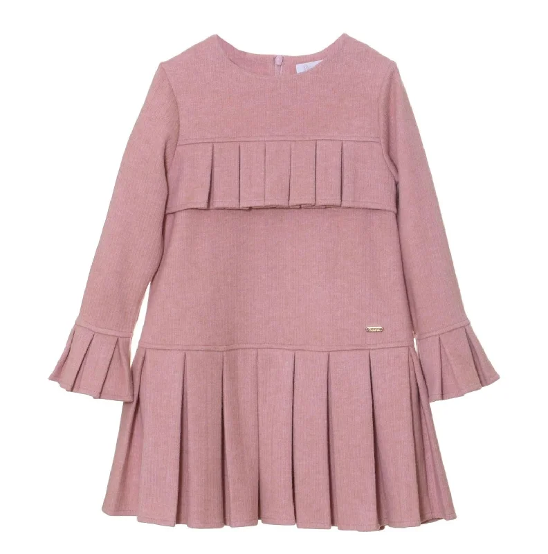 Act Fast Girl's Knit Dress In Pink