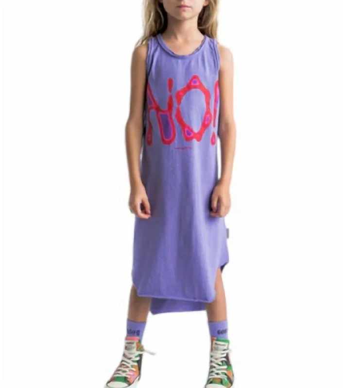Epic Deals Girl's No! Tank Dress In Mauve Mist