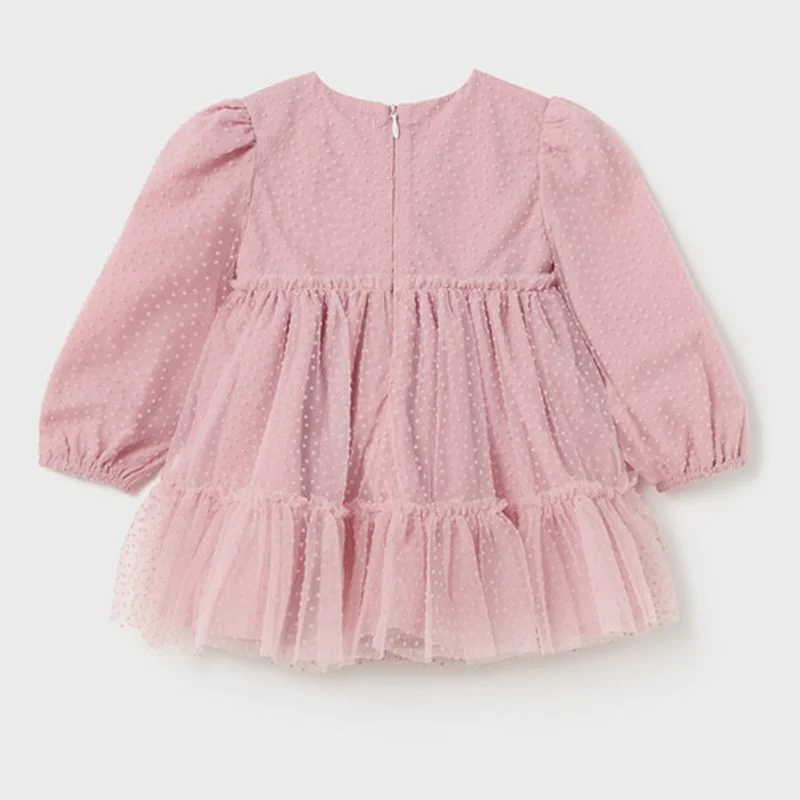 Online Only Pink Rose Ruffle Dress