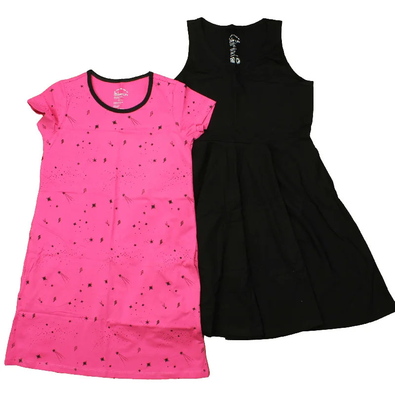 Inventory Reduction Mightly Girls Pink | Stars | Black Dress