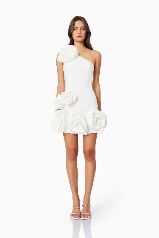 New Arrival Destiny Floral Mini Dress in White
